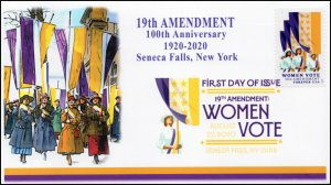 20-196, 2020, SC 5523, Women Vote, First Day Cover, Digital Color Postmark, 19th