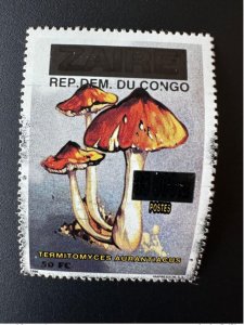 2000 Congo Kinshasa Mi. 1529 Overloaded Zaire Termitomyces Aurantiacus Mushroom-