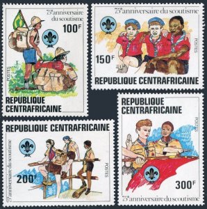 Central Africa 497-500,501,MNH. Scouting Year 1082.Lord Baden-Powell.