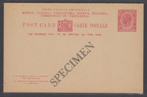 KUT, KGV 15c postal reply cards with SPECIMEN overprint