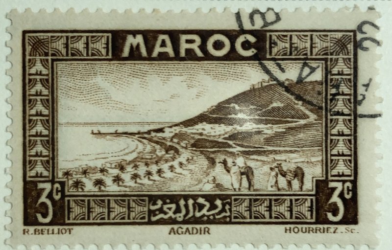 AlexStamps FRENCH OFFICES IN MOROCCO #126 VF Used 