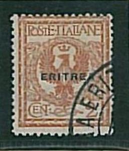 36235 Variety - ERITREA: Saxon 78c - Center Shifted Overprint - Used-