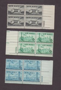 US, C34, C35, C36, MNH, VF, PLATE BLOCK AIRMAIL COLLECTION MINT NH