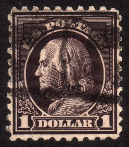 1915, US $1, Franklin, Used, Sc 460