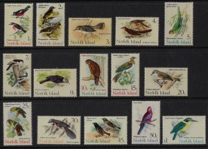 Norfolk Isl 1970 bird set (15) MNH, SG 103-117/Scott 126-140, XF. CV £23  (a2276