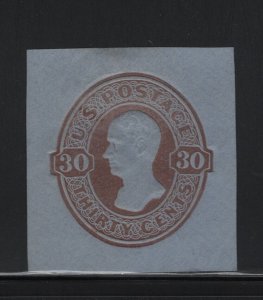 U339 VF-XF unused cut square with nice color cv $ 40 ! see pic !