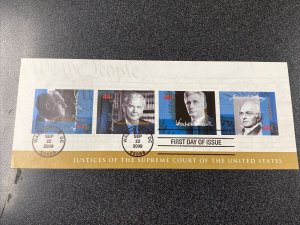 FDC 4422 JUSTICES OF THE SUPREME COURT SOUVENIR SHEET FIRST DAY OF ISSUE 2009