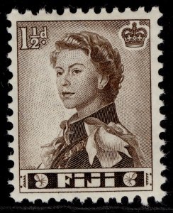 FIJI QEII SG282, 1½d sepia, NH MINT.