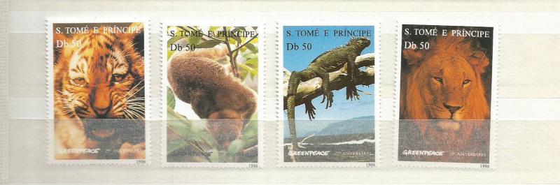  ST THOMAS AND PRINCE ISLANDS SCOTT 1237-40 MNH SCV $15