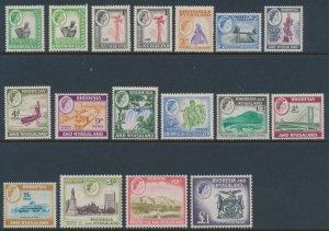 Rhodesia & Nyasaland Full set MH SG 18 - 31 Including 18a & 19a Coils