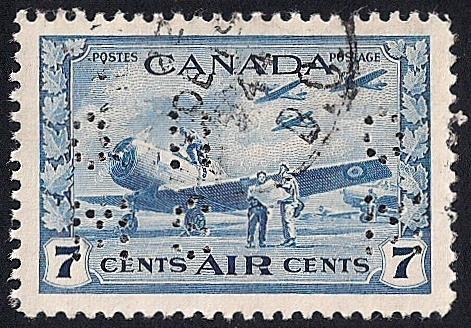 Canada #C8 7 cent Student Flyer Stamp used EGRADED VF 80