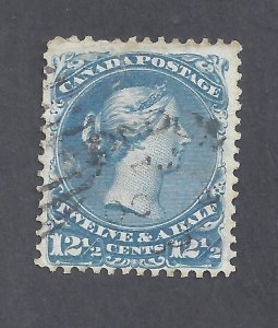 Canada # 28v USED 12 1/2c BLUE LARGE QUEEN BOTHWELL PAPER BS21075