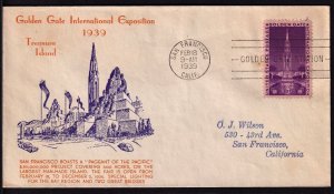 1939 Golden Gate Expo Sc 852-19a Espenshade cachet San Francisco CA