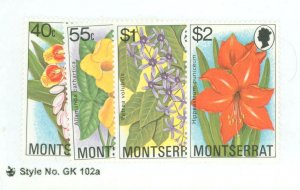 Montserrat #389-92  Single (Complete Set) (Flowers)