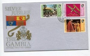 D12483 Silver Jubilee Queen Elizabeth II FDC Gambia