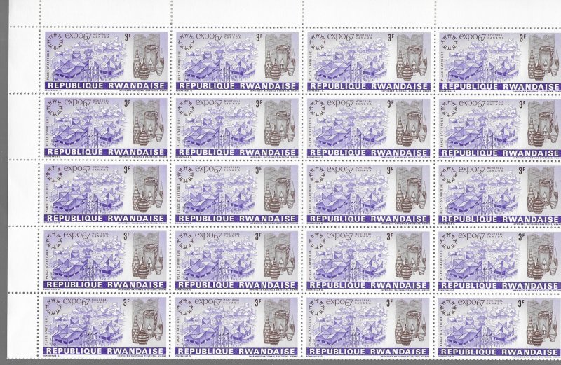 Rwanda 225-32 Expo67 MNH cpl. set x 40 vf. 2022 CV $ 100.00