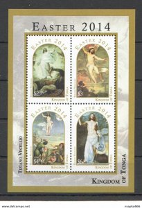 2014 Tonga Art Paintings Tiziano Vecellio Easter Michel 22 Euro 1Kb ** Ec214