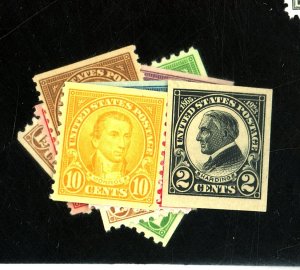 597-603 611 MINT FVF OG LH CPL HRS Cat $22