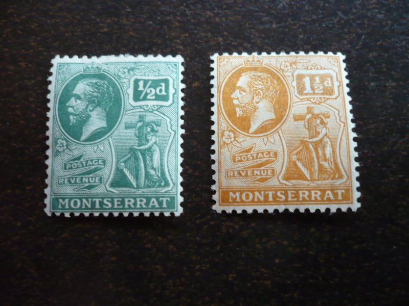 Stamps - Montserrat - Scott# 55,58 - Mint Hinged Part Set of 2 Stamps