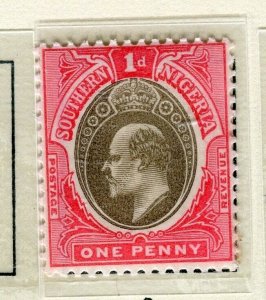 SOUTHERN NIGERIA; 1903 early Ed VII issue Mint hinged 1d. value