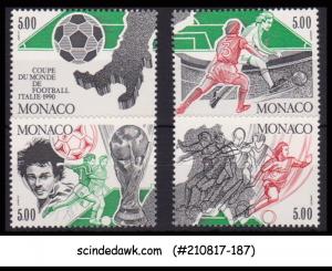 MONACO - 1990 WORLD CUP OF FOOTBALL SOCCER ITALY '90 - 4V MNH