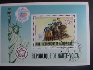 ​Upper Volta Stamp-1976 Interphil'76-Bicentenary  American Revolution  CTO MNH