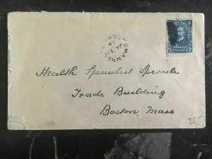 1908 Newfoundland cover To The Health Specialist Boston Ma Usa