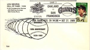 1989 Baseball World Series Giants & A’s Baseball – Pohl Cachet – Aps