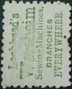 New Zealand 1893 1d with Lochheads Wertheim in green advert SG 218k used