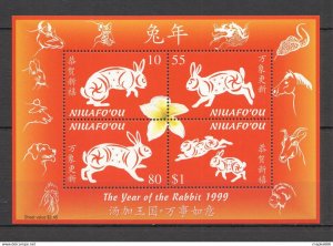 1999 Niuafo'Ou Fauna Animals Lunar Calendar Year Of The Rabbit Kb ** Pm113