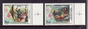 Monaco-Sc#1714-15-unused NH set-Red Cross-1990-