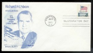 UNITED STATES 8¢ Nixon Inauguration Cover 1973 Fleetwood