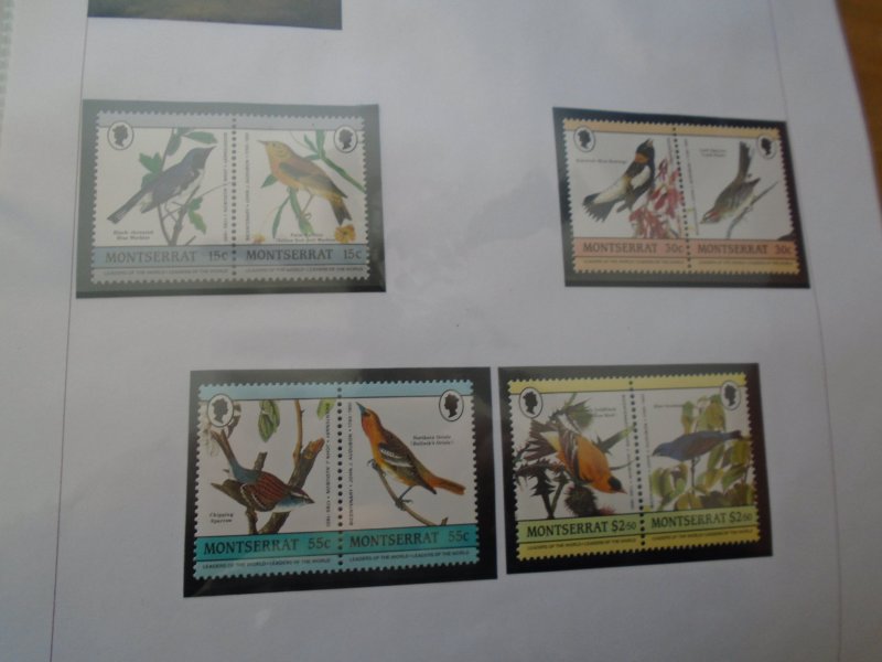 Montserrat   Birds  J J  Audubon  #  580-83  MNH