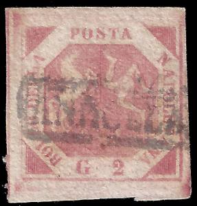 Italy-Naples 1858 Sc 3a uf annulato