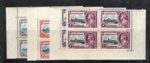 Leeward Islands #96 - #99 Very Fine Never Hinged Corner Block Set