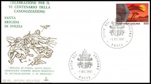 Vatican City Celebration VI Century Della Cannizzazione 1991 Cover