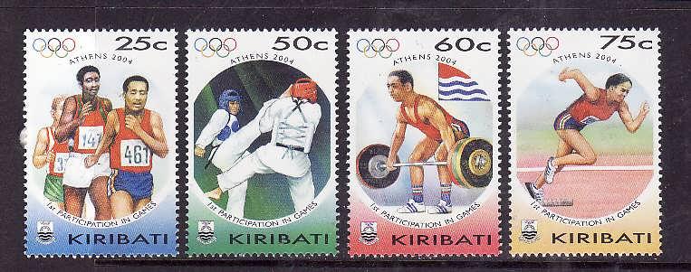 Kiribati-Sc#850-3-Unused NH set-Sports-Summer Olympics-Athens-2004--please note