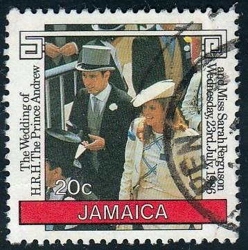 Jamaica #629 Royal Wedding, 1986. PM, Sm Tear