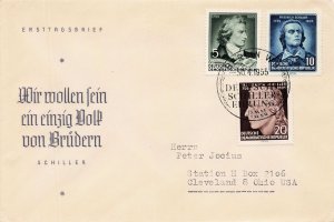 GERMANY  DDR 1955 YEAR SET OF FDC  231//277, B27  NO 271