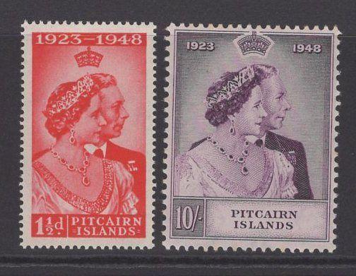 PITCAIRN ISLANDS SG11/2 1949 SILVER WEDDING MTD MINT