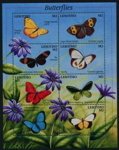 Lesotho 1261-71 MNH Butterflies, Flowers