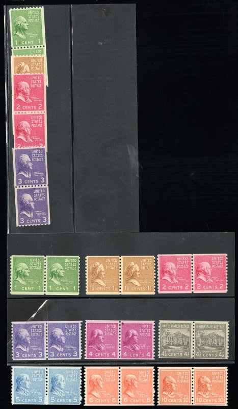 US Stamps # 839-51 MNH VF Fresh Pairs