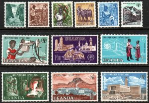 Uganda Sc #83-94 Mint Hinged