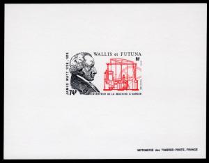 Wallis and Futuna 1986 Sc#341 James Watt Inventor Steam Engine Deluxe S/S MNH