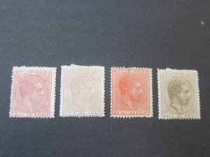 Philippines 1880 Sc 76,85-87 MH