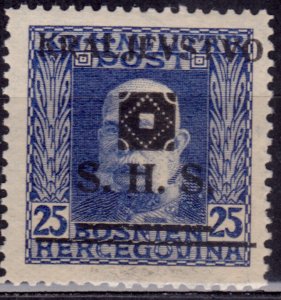 Yugoslavia KIngdom SHS,1918-19, Bosnia issue, 25h, MNH