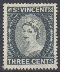 St. Vincent Scott 188 - SG191, 1955 Elizabeth II 3c used