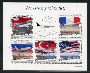 GUINEA 2023 PRESIDENTIAL AIRPLANES SHEET MINT NH