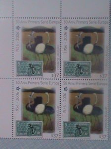 URUGUAY- STAMP:2006- 50TH ANNIV: PRIMES SERIES  EUROPA #1-MNH BLOCK STAMPS-