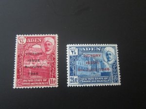 Aden 1946 Sc 12-3 set MH